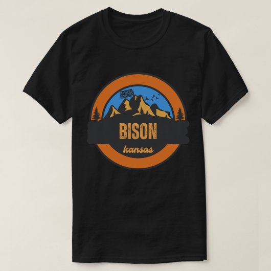 カンザス州ビソン Tシャツ (デザイン正面)