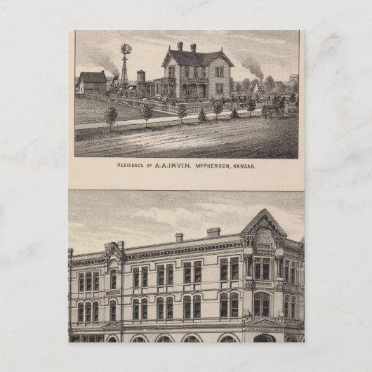 カンザス州ファースト・ナショナル・バンク ポストカード (正面)