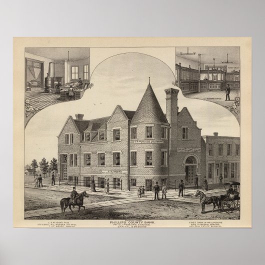 カンザス州フィリップスバーグのフィリップス郡銀行 ポスター (正面)