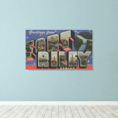 カンザス州フォートライリー – ラージレターのシーン キャンバスプリント (インサイチュ (ウッドフロア))