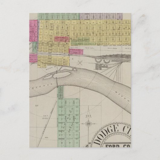 カンザス州フォード郡ダッジシティ ポストカード (正面)