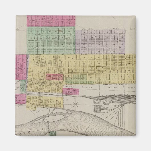 カンザス州フォード郡ダッジシティ マグネット (正面)