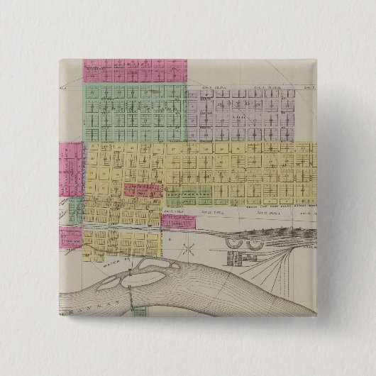 カンザス州フォード郡ドッジシティ 缶バッジ (正面)