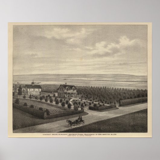 カンザス州ヘイズシティのグローブファーム ポスター (正面)