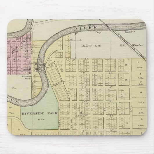 カンザス州マーシャル郡ブルー·ラピッズ マウスパッド (正面)