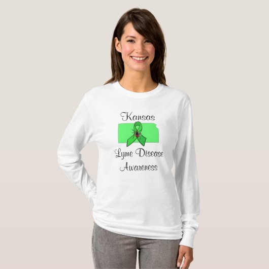 カンザス州ライム病啓発Tシャツ Tシャツ (正面フル)