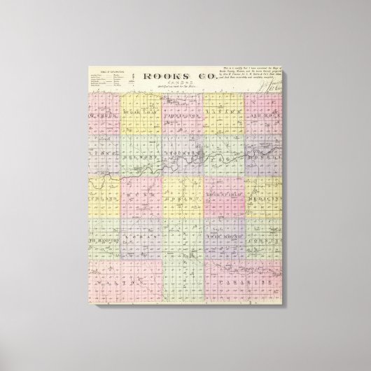 カンザス州ルークス郡 キャンバスプリント (正面)