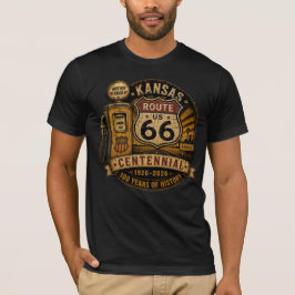 カンザス州ルート66創立100周年記念アパレル Tシャツ