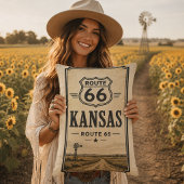 カンザス州ルート66風車ファームハウスアクセント ランバークッション
