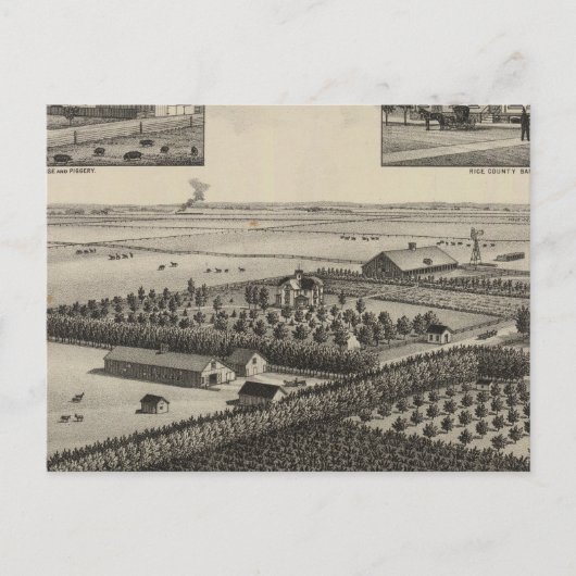 カンザス州レイス郡エリオットレジデンスアンドファーム ポストカード (正面)