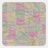 カンザス州公式地形州アトラス スクエアシール (正面)