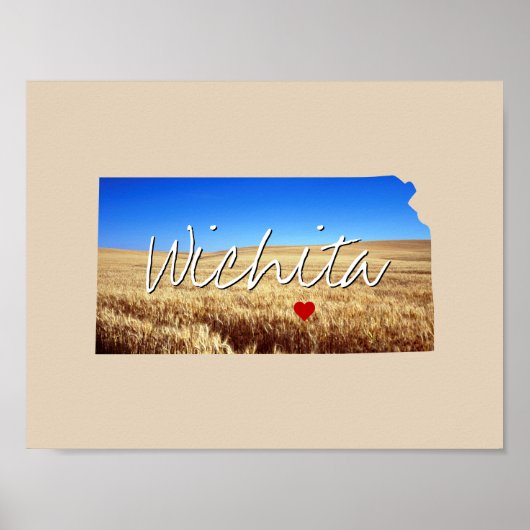 カンザス州写真の挿入物と町名 ポスター (正面)