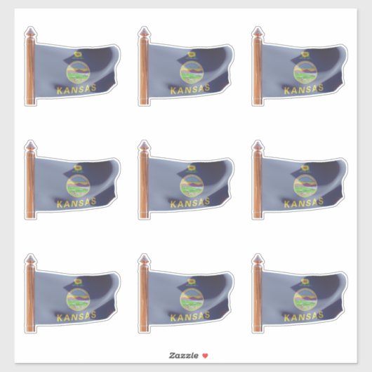 カンザス州国旗 シール (シート)