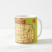 カンザス州地図マグ コーヒーマグカップ (正面右)