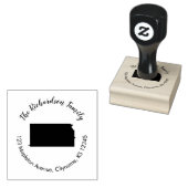 カンザス州差出人住所ゴム印 ラバースタンプ (押印)