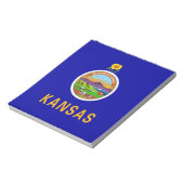 カンザス州旗つきメモ帳州 ノートパッド (回転)