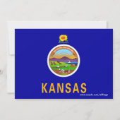 カンザス州旗のあるベビーシャワー招待状 招待状 (裏面)