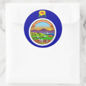 カンザス州旗シール ラウンドシール (バッグ)