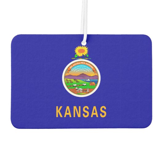 カンザス州旗デザイン カーエアーフレッシュナー (裏面)