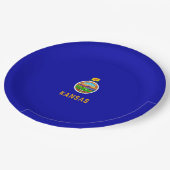 カンザス州旗デザイン ペーパープレート (アングル)