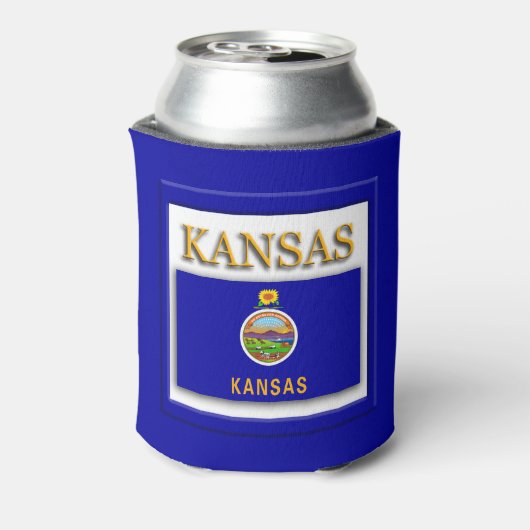 カンザス州旗デザイン 缶クーラー (缶裏面)