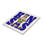 カンザス州旗文字 タイル (側面)