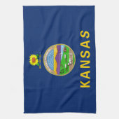 カンザス州旗 キッチンタオル (縦)