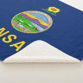 カンザス州旗 シェルパブランケット (3/4)