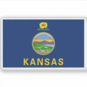 カンザス州旗 シール (正面)