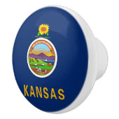 カンザス州旗 セラミックノブ (右)