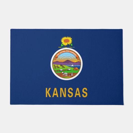 カンザス州旗 ドアマット (正面)