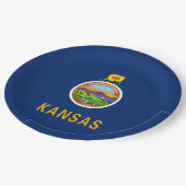 カンザス州旗 ペーパープレート (アングル)
