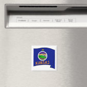 カンザス州旗 マグネット (インサイチュ (食洗機))