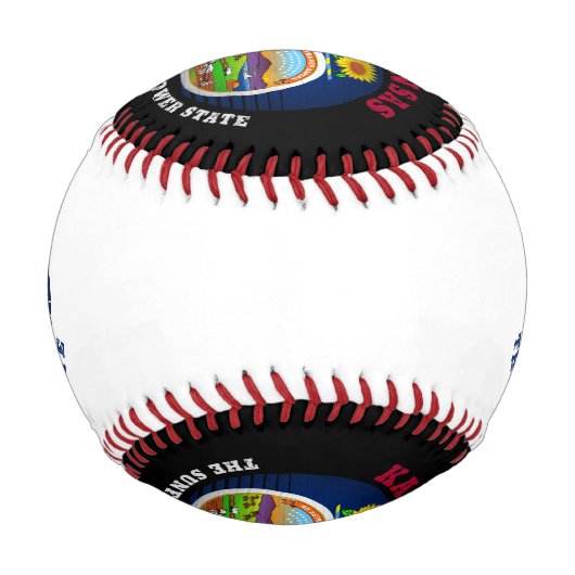 カンザス州旗 野球ボール (裏面)