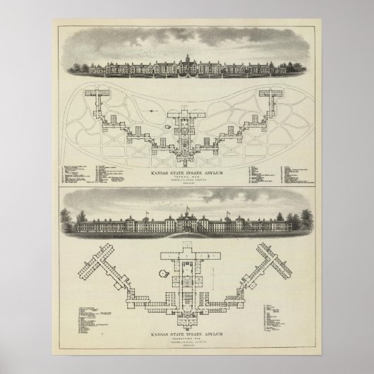 カンザス州狂のアシルム ポスター (正面)