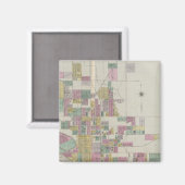 カンザス州，ウィチタの地図 マグネット (正面/裏面)