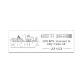 カンザス州，ウィチタ |カスタム住所のインク入力スタンプ セルフインキングスタンプ (デザイン)