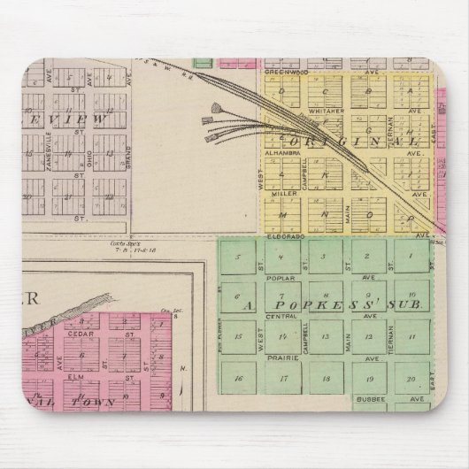 カンザス州、秋·リバー、ハミルトン、クライマックス、リース マウスパッド (正面)