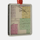 カンザス州、秋·リバー、ハミルトン、クライマックス、リース メタルオーナメント (右)