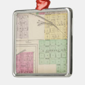 カンザス州、秋·リバー、ハミルトン、クライマックス、リース メタルオーナメント (左)