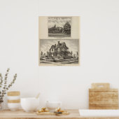 カンザス州JRフィッシャーとMP Simpsonのレジデンス ポスター (キッチン)