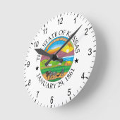 カンザス徴候 ラウンド壁時計 (傾斜)