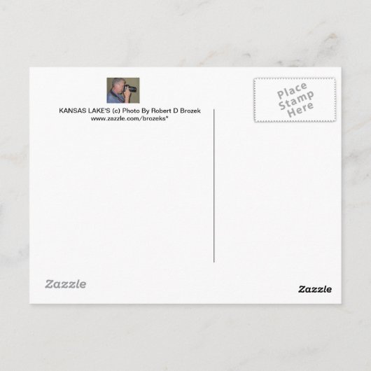 カンザス湖ウィルソン貯水池 ポストカード (裏面)