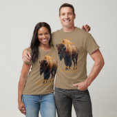 カンザス準州の動物 アメリカンバイソン Tシャツ (ユニセックス)