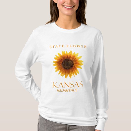カンザス準州の花 ヘリアンサス Tシャツ (正面)