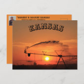 カンザス灌漑システム日没ポストカード ポストカード (正面/裏面)