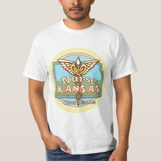 カンザス看護師カドゥケウス Tシャツ (正面)