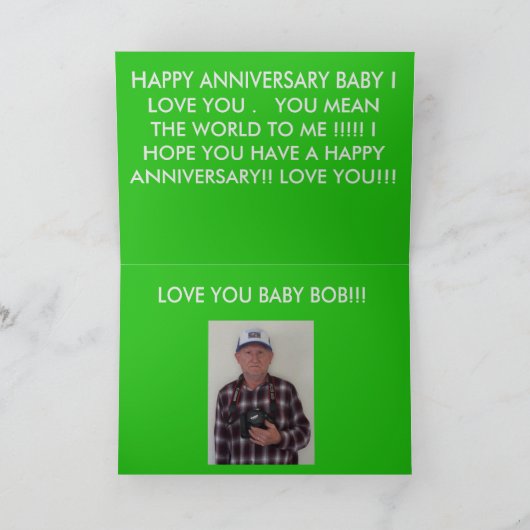 カンザス秋休暇のアニバーサリーカード カード (内部)