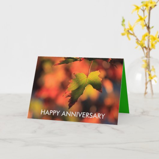 カンザス秋休暇のアニバーサリーカード カード (黄色い花)