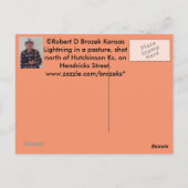 カンザス稲妻ポストカード ポストカード (裏面)